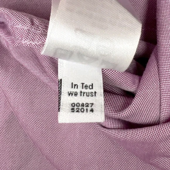 Ted Baker London Size 4 Men’s Casual‎ Long Sleeve Button Down Burgundy - Picture 8 of 10